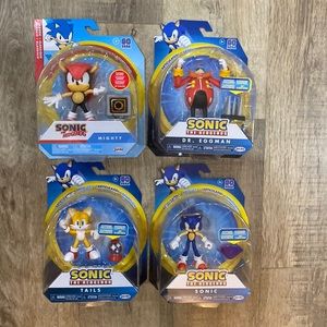 Sonic The Hedgehog - Set of 4 - 4 inch action figures - mighty, sonic, tails
